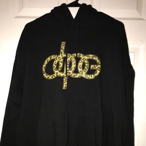 “Dope” hoodie with Cheetah print lettering